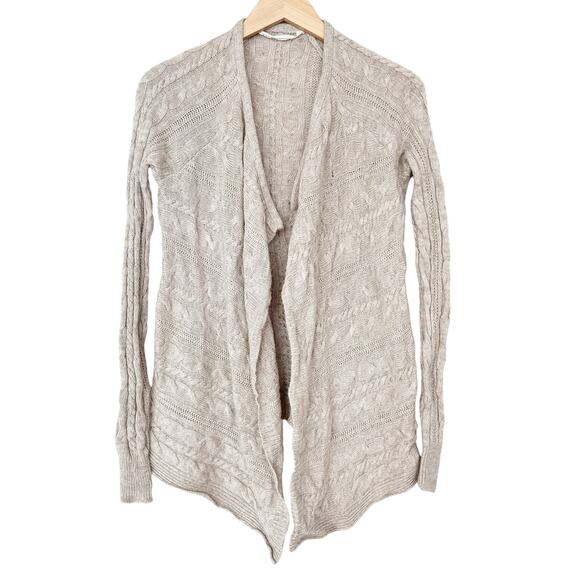 Athleta Tan Knit Extra Fine Merino Wool Cardigan Sz XXS - Picture 7 of 7